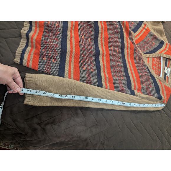 Waterfall style open knit Southwestern style cardigan by Flying Tomatoes, L - Picture 8 of 9